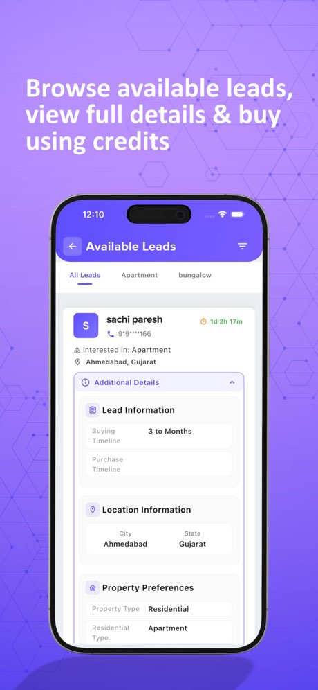 Lead Zaar app screenshot